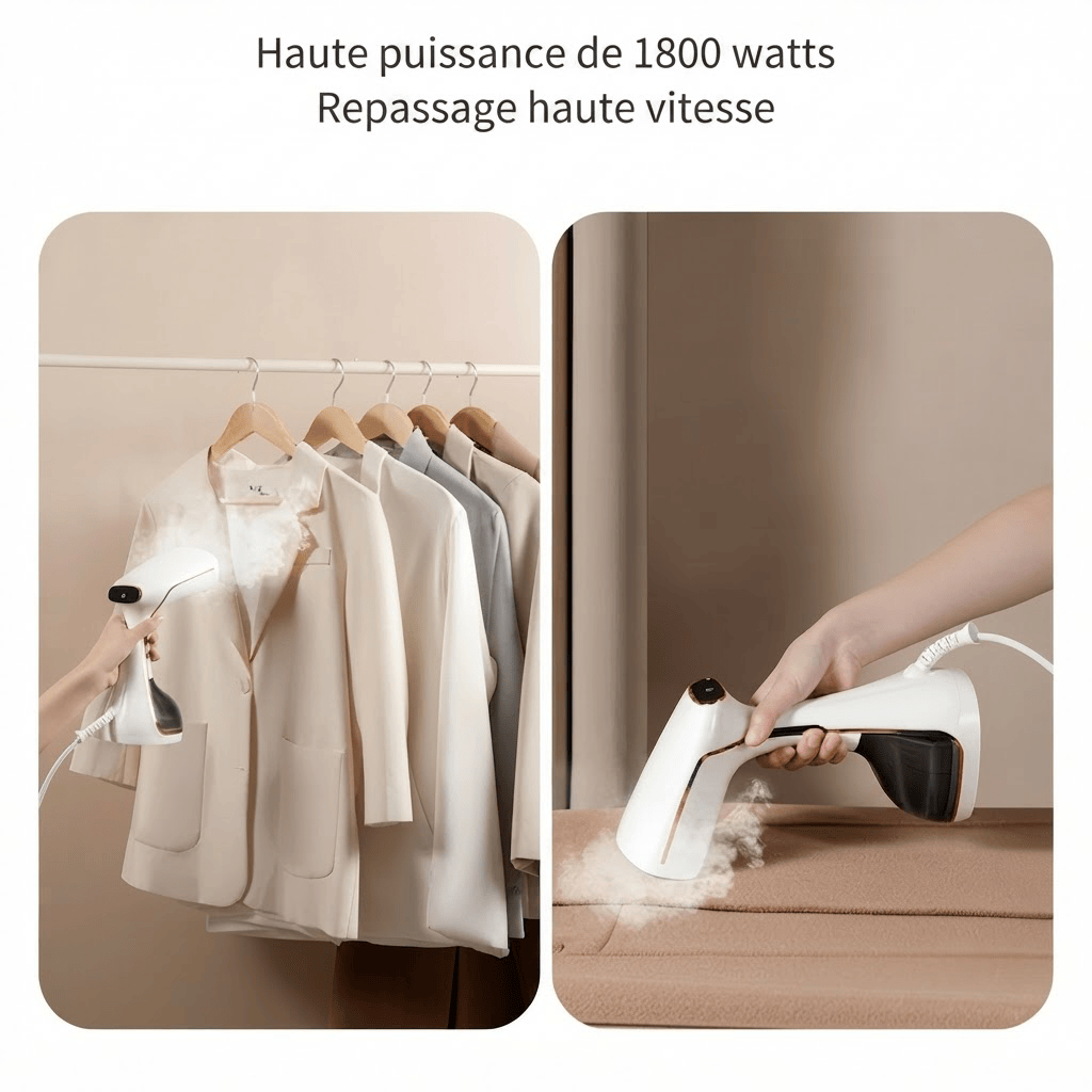 Défroisseur vapeur portable : vos vêtements impeccables en 15s