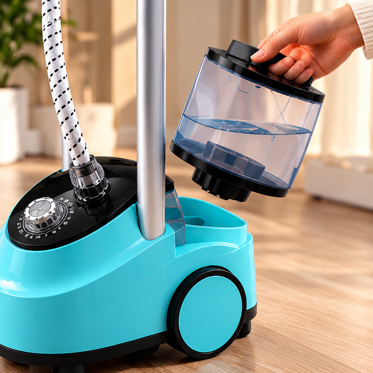 Défroisseur vapeur sur pied 2-en-1 avec planche intégrée, 2000w