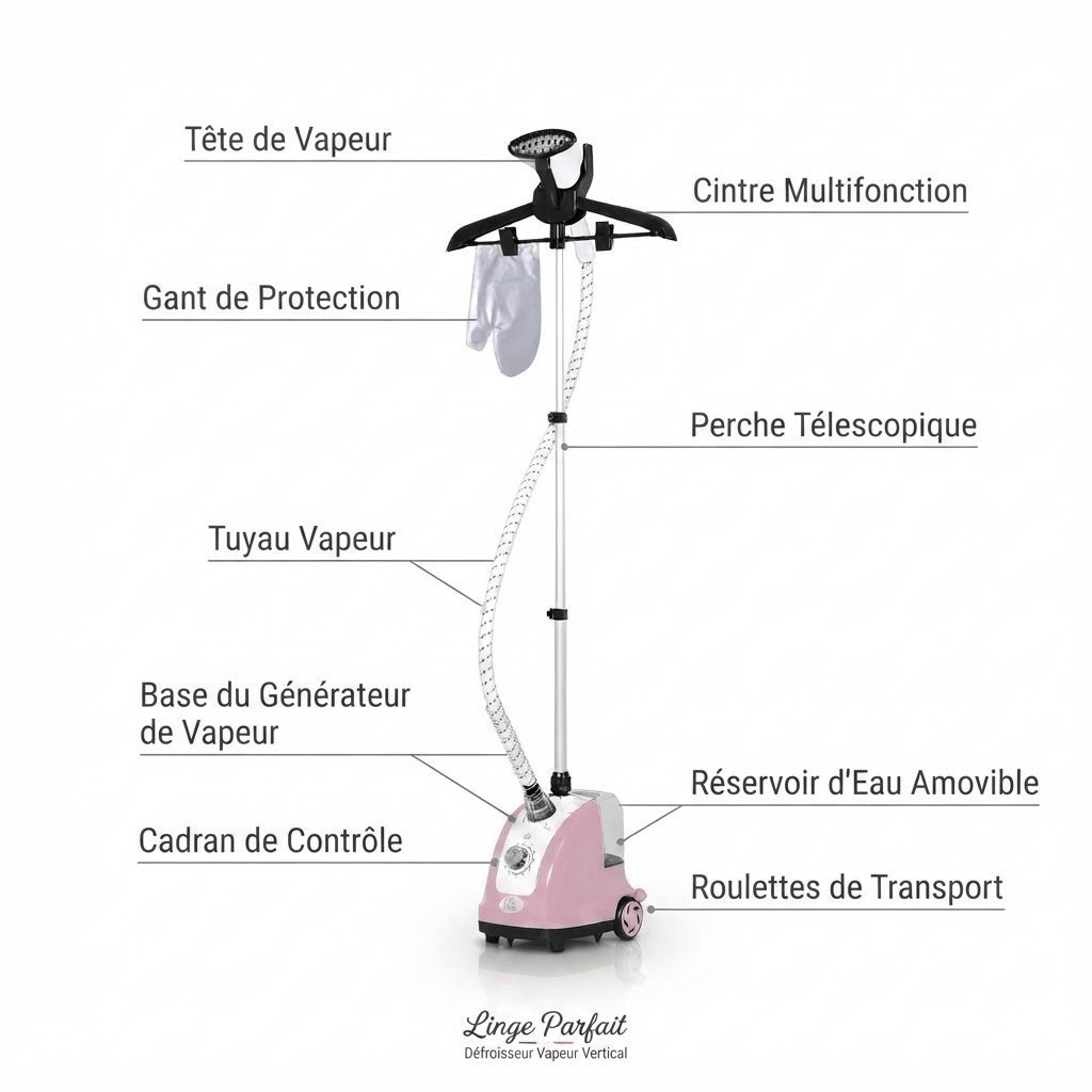 Défroisseur vapeur vertical 1800W : vos vêtements impeccables