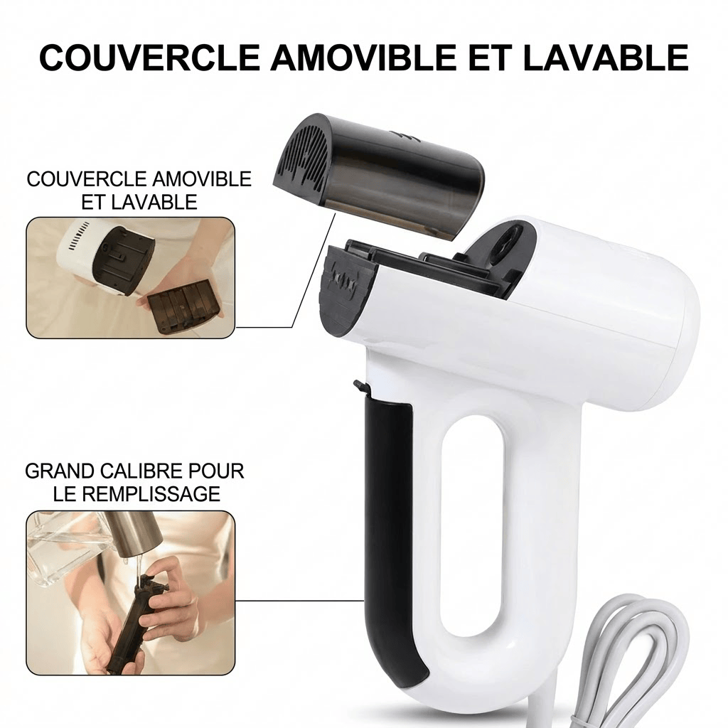 Défroisseur vapeur portable : linge impeccable en un seul geste