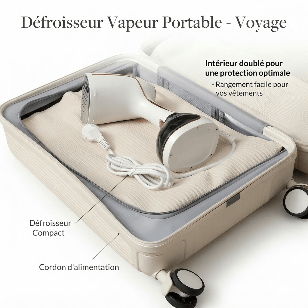 Défroisseur vapeur portable : vos vêtements impeccables en 15s