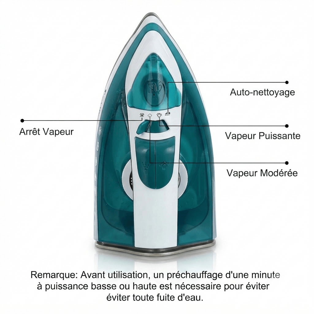 Fer à repasser vapeur Sonifer : Vêtements impeccables, 1600W